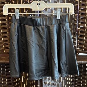 Black Faux Leather Skirt Size 8